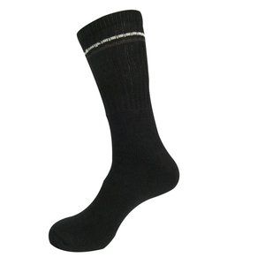 Basics Men's 3 Pair Pack Crew Socks(10-3, Black), NEW with TAG